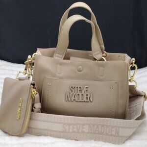 NWOT Steve Madden Blivonia Mini Square Satchel Sandstorm Beige Crossbody